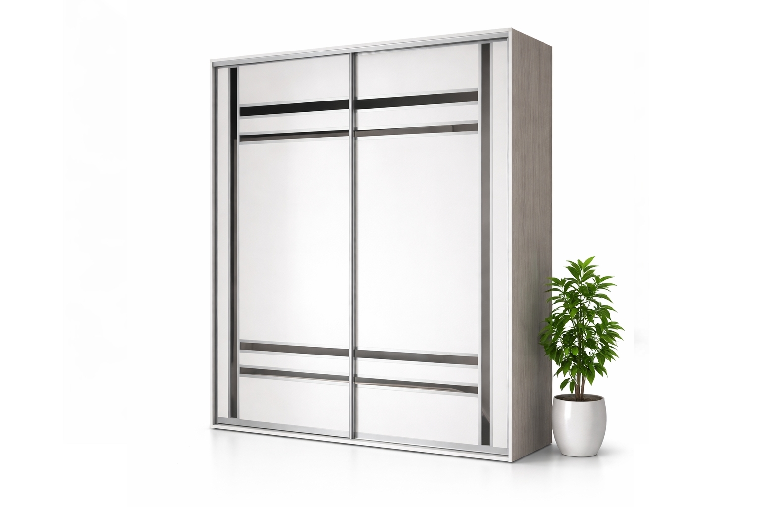 Шафа купе 170 на 240 білий дуб — зображення 1