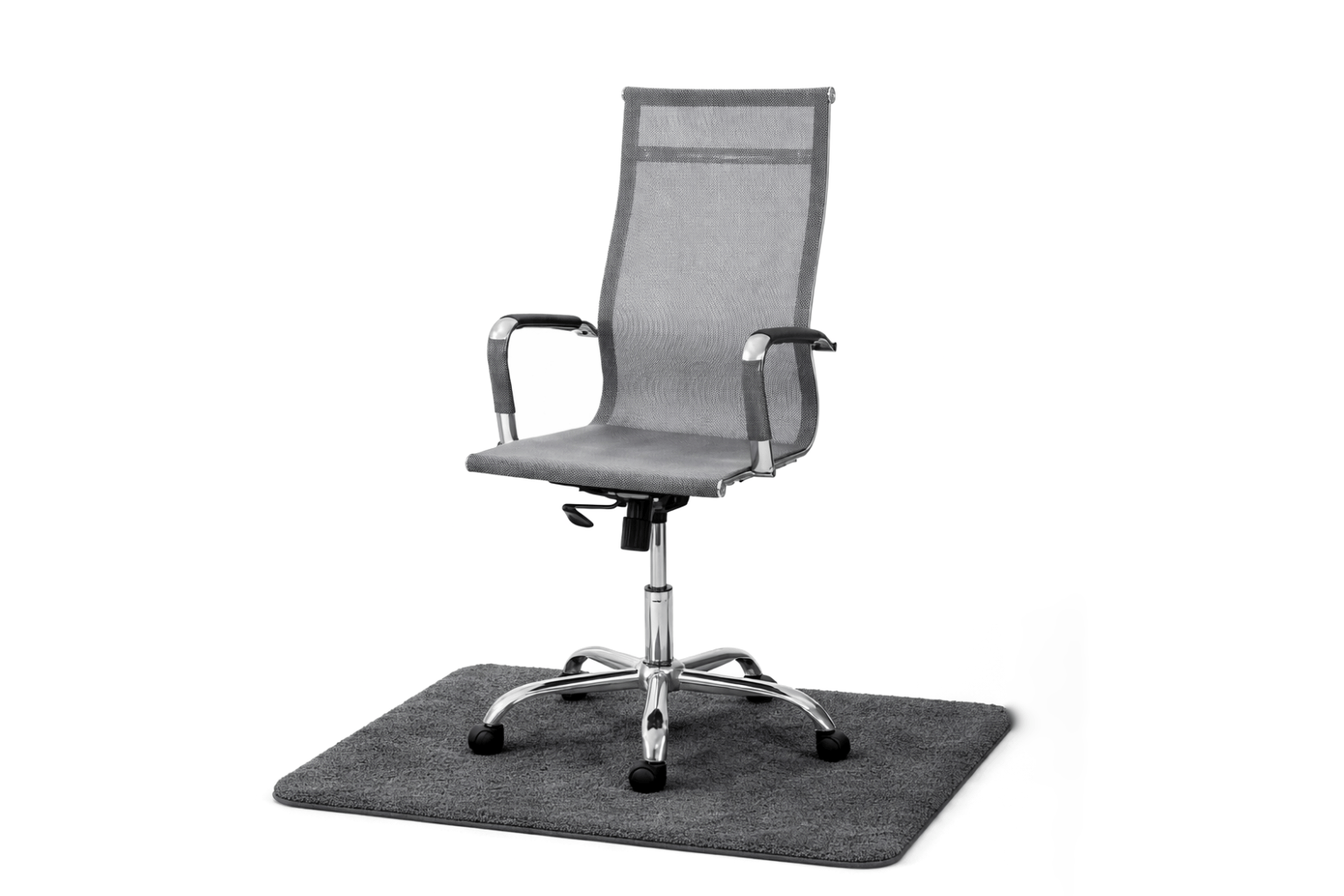 Стілець комп'ютерний Нетворк (PVC сітка сірий) — зображення 1