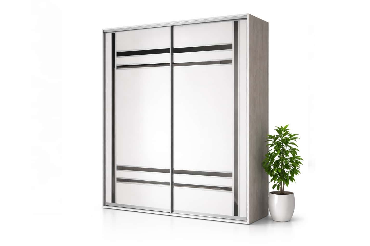 Шафа купе 170 на 240 білий дуб