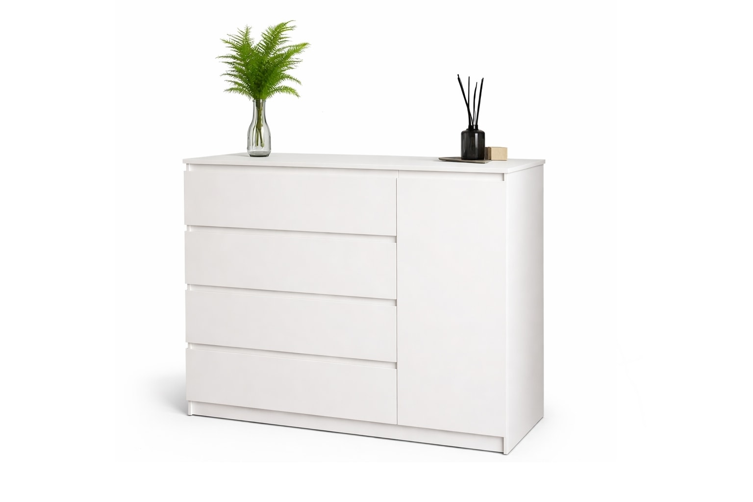 Купити Комод в спальню MebelStar Нео 1Д4Ш Аляска білий за 5600 грн